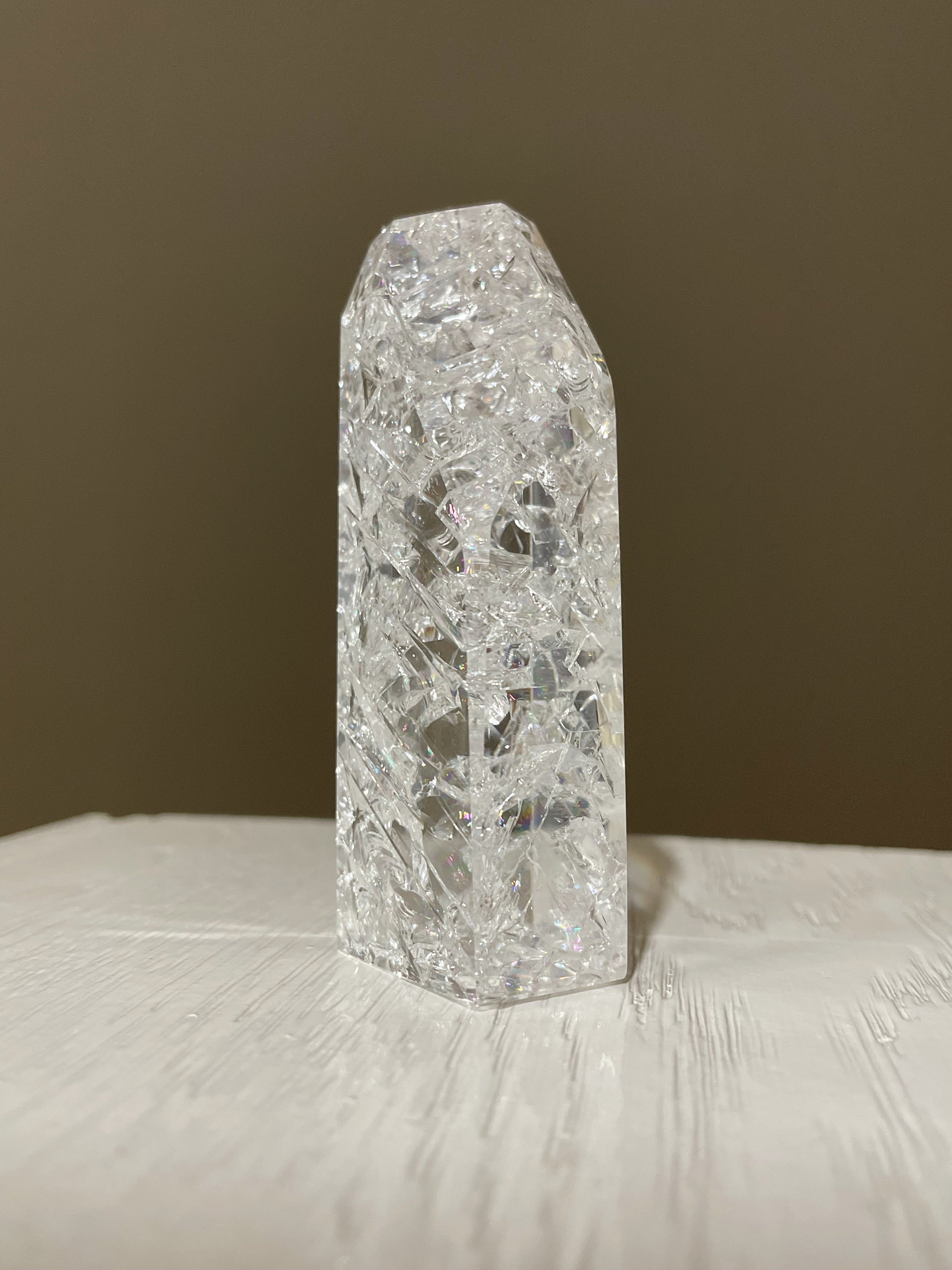 bergkristal verhit en afgekoeld
