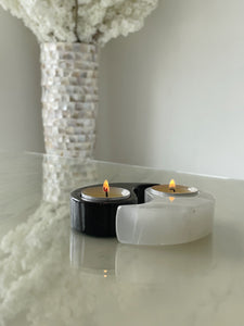 Yin Yang onyx candle